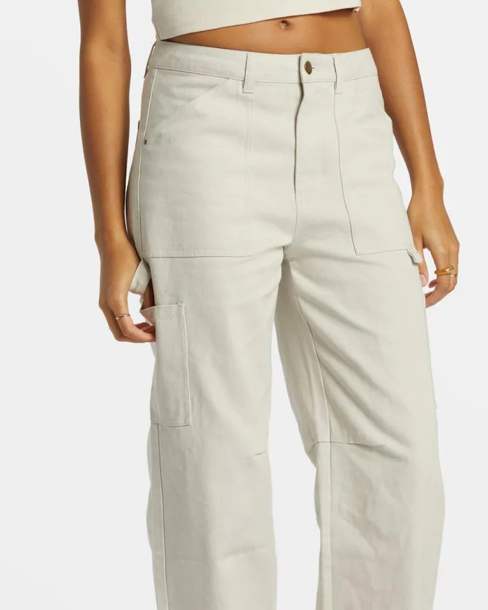 Womens Leia Cargo Pants Moonlight Billabong Jeans and Pants Womens Leia Cargo Pants Moonlight Billabong Jeans and Pants