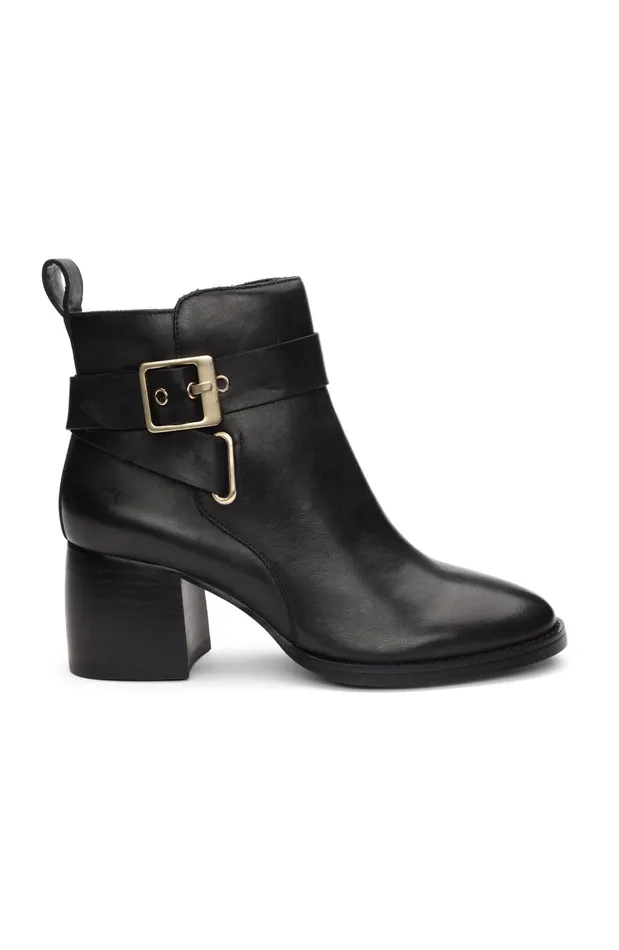 Womens Liverpool Los Angeles Boots ENCINO BOOTIE WITH ANKLE STRAP Black