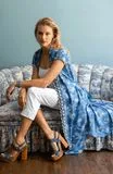 Womens Liverpool Los Angeles Dresses COLLARED BUTTON FRONT DRESS WITH BELT Patchwork Floral