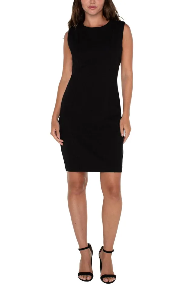 Womens Liverpool Los Angeles Dresses SLEEVELESS SHEATH DRESS Black