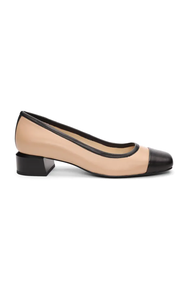 Womens Liverpool Los Angeles Flats IRVINE ROUNDED TOE SLIP ON WITH BLOCK HEEL Nude Black