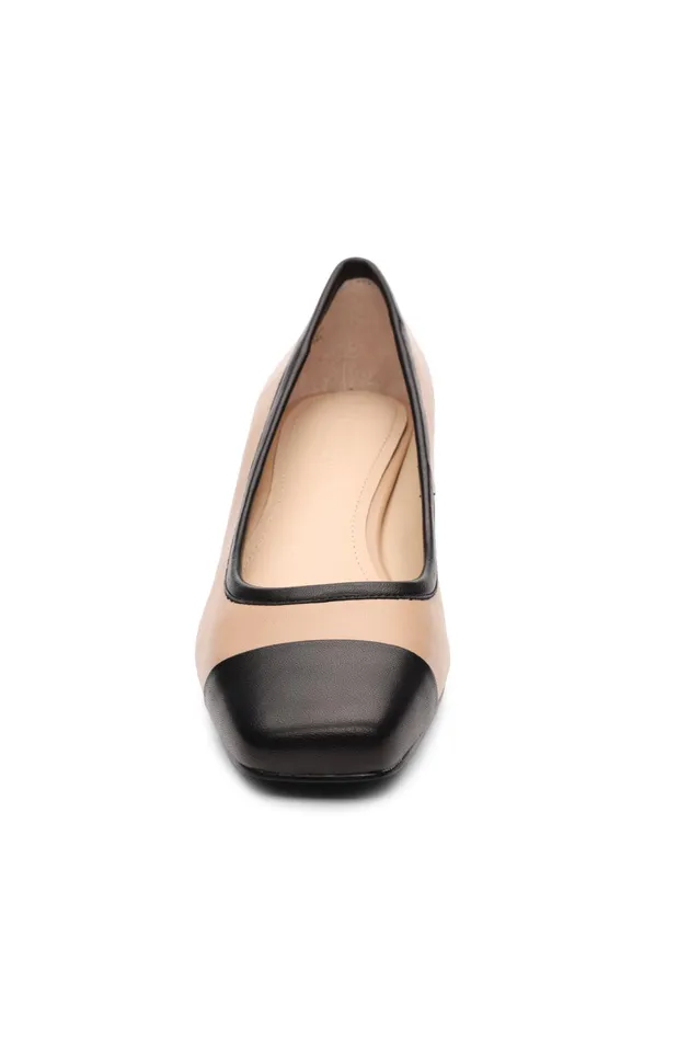 Womens Liverpool Los Angeles Flats IRVINE ROUNDED TOE SLIP ON WITH BLOCK HEEL Nude Black