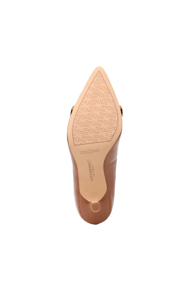 Womens Liverpool Los Angeles Heels BELAIR PUMP WITH EMBOSSED CROC Luggage