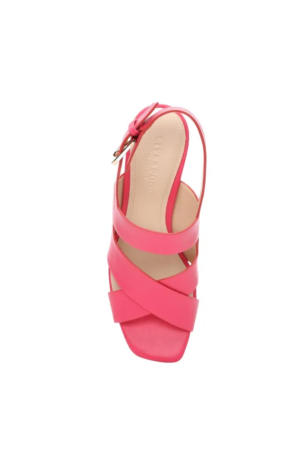 Womens Liverpool Los Angeles Heels PARAMOUNT CROSS STRAP HEEL Pink Punch