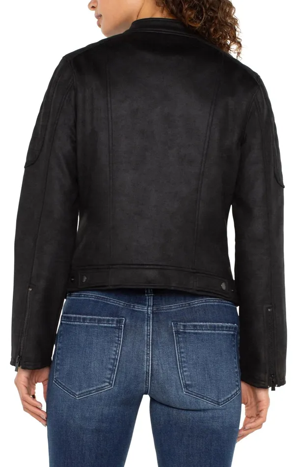 Womens Liverpool Los Angeles Jackets BIKER JACKET Black