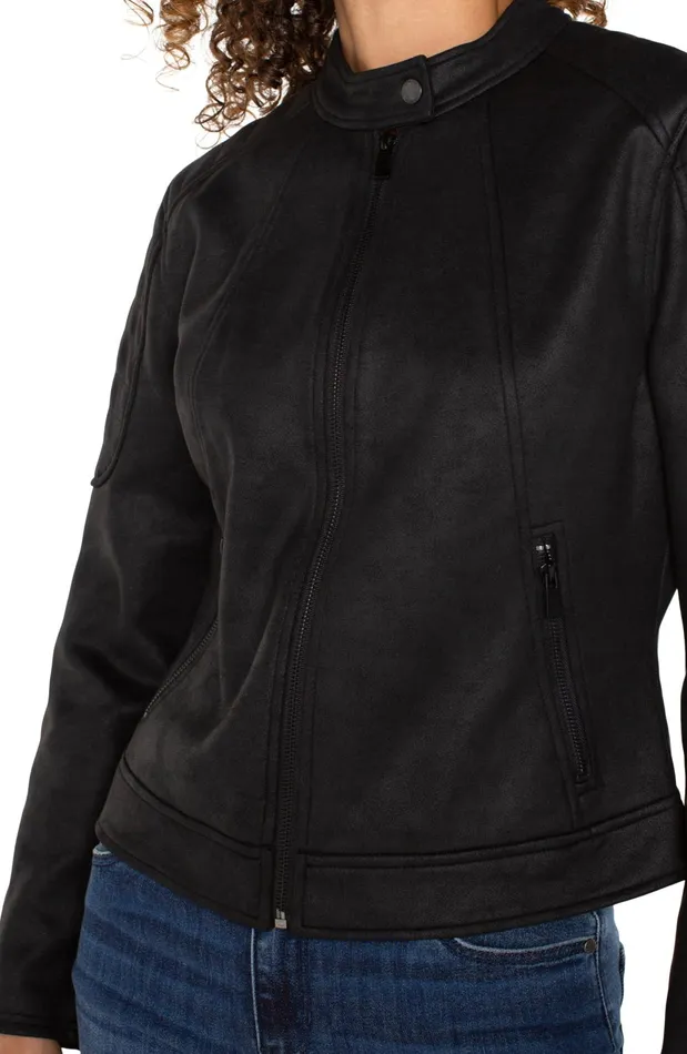 Womens Liverpool Los Angeles Jackets BIKER JACKET Black