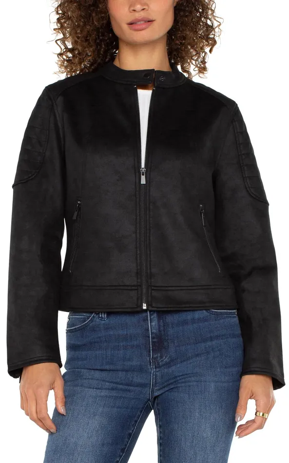 Womens Liverpool Los Angeles Jackets BIKER JACKET Black