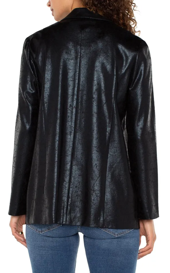 Womens Liverpool Los Angeles Jackets BOYFRIEND BLAZER Crackle Coated Knit