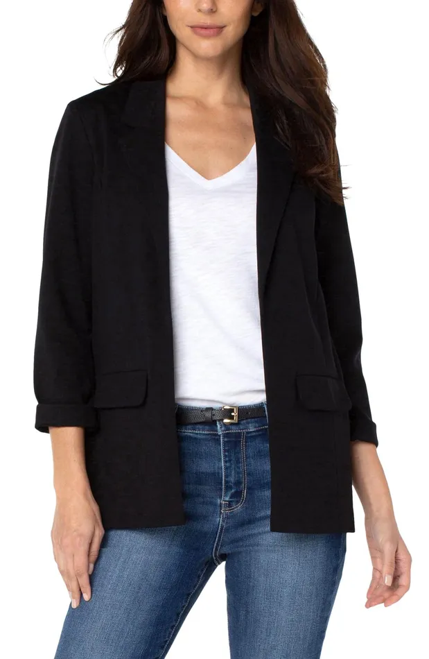 Womens Liverpool Los Angeles Jackets BOYFRIEND BLAZER WITH PRINCESS DARTS Black
