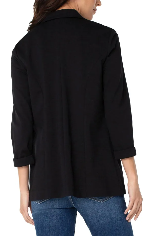 Womens Liverpool Los Angeles Jackets BOYFRIEND BLAZER WITH PRINCESS DARTS Black