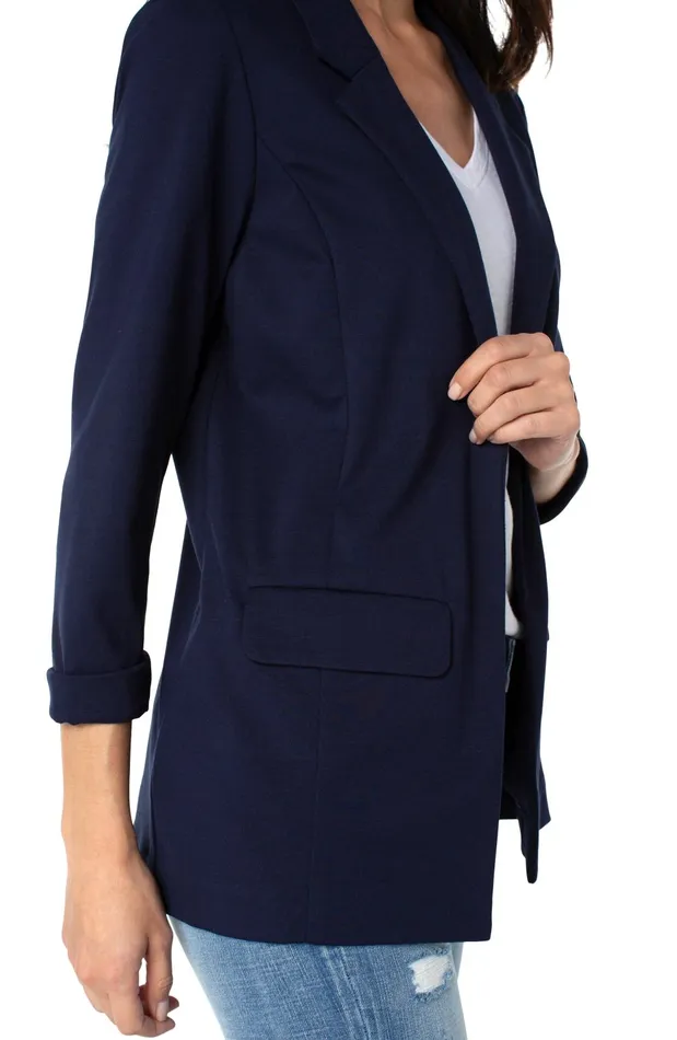 Womens Liverpool Los Angeles Jackets BOYFRIEND BLAZER WITH PRINCESS DARTS Cadet Blue