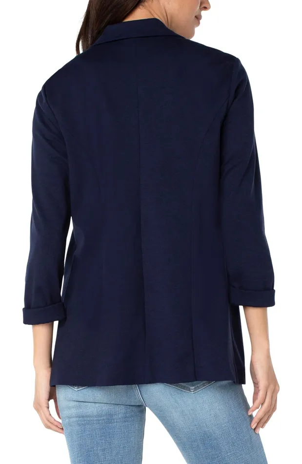 Womens Liverpool Los Angeles Jackets BOYFRIEND BLAZER WITH PRINCESS DARTS Cadet Blue
