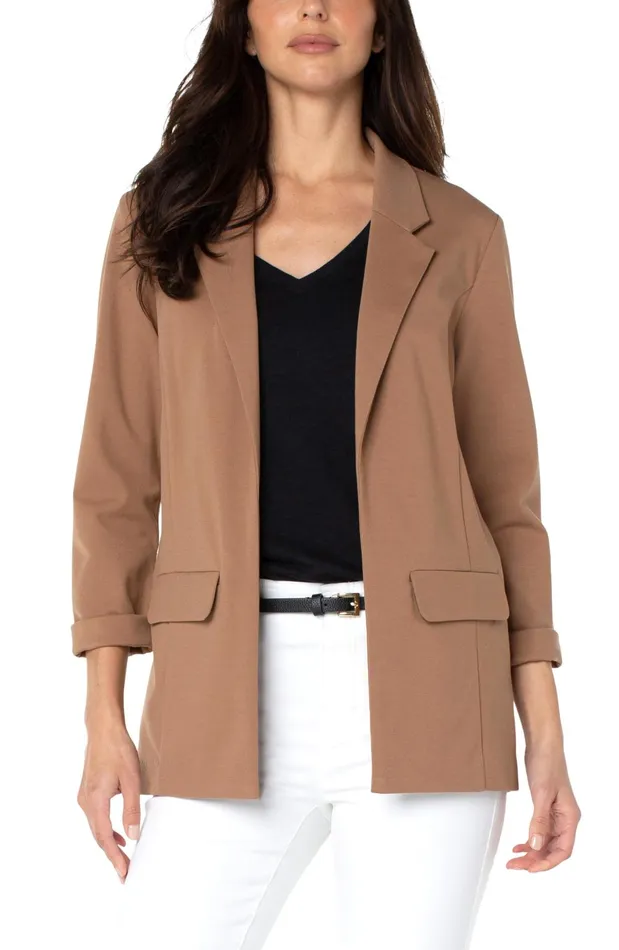 Womens Liverpool Los Angeles Jackets BOYFRIEND BLAZER WITH PRINCESS DARTS Maple