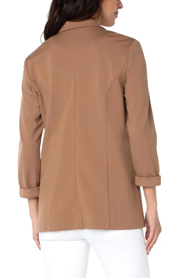 Womens Liverpool Los Angeles Jackets BOYFRIEND BLAZER WITH PRINCESS DARTS Maple
