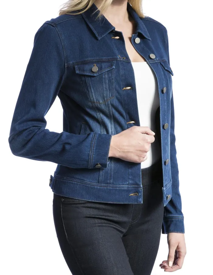 Womens Liverpool Los Angeles Jackets CLASSIC JEAN JACKET Admiral Blue