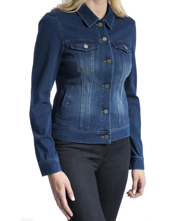 Womens Liverpool Los Angeles Jackets CLASSIC JEAN JACKET Admiral Blue