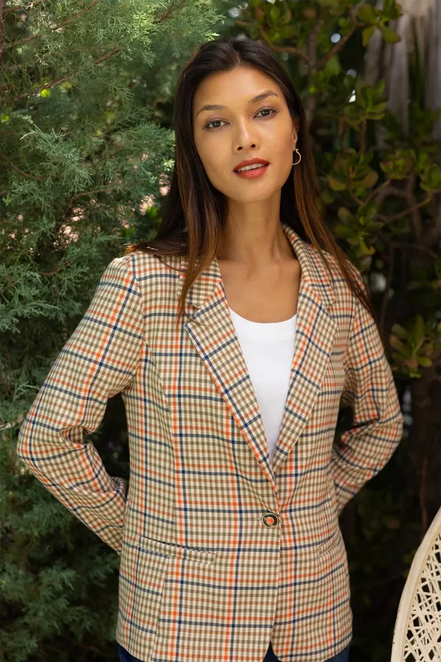 Womens Liverpool Los Angeles Jackets FITTED BLAZER Lava Flow Multi