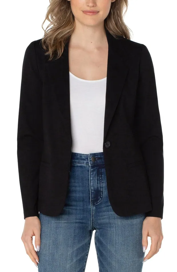 Womens Liverpool Los Angeles Jackets FITTED BLAZER SUPER STRETCH Black