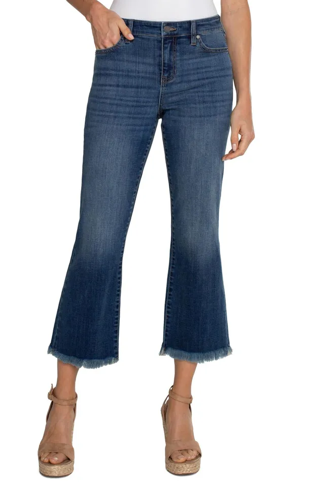 Womens Liverpool Los Angeles Jeans ECO HANNAH CROP FLARE WITH FRAY HEM Elkmont Womens Liverpool Los Angeles Jeans ECO HANNAH CROP FLARE WITH FRAY HEM Elkmont