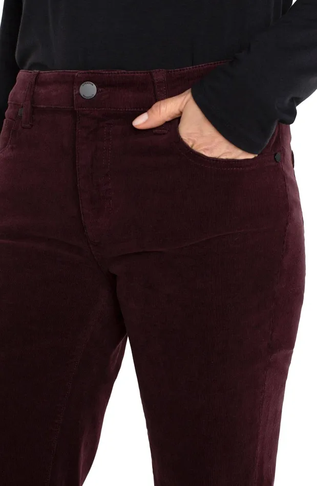 Womens Liverpool Los Angeles Jeans HANNAH FLARE CORDUROY Blackberry