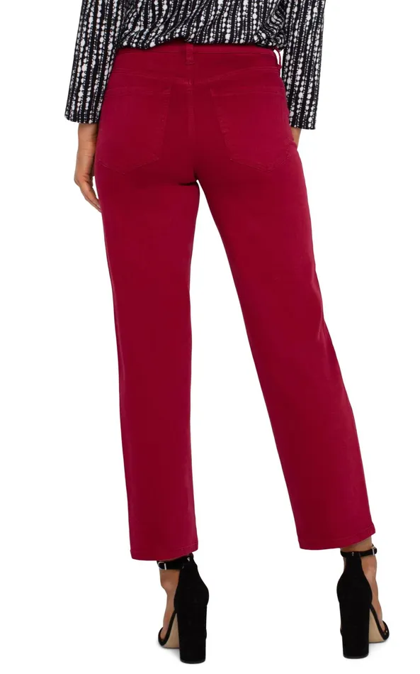 Womens Liverpool Los Angeles Jeans KENNEDY STRAIGHT Garnet
