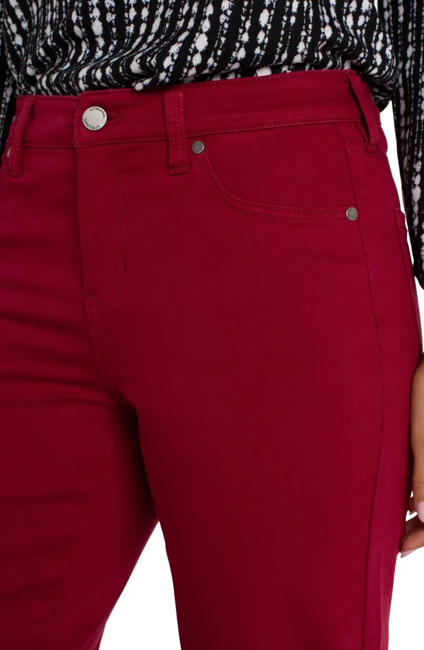 Womens Liverpool Los Angeles Jeans KENNEDY STRAIGHT Garnet