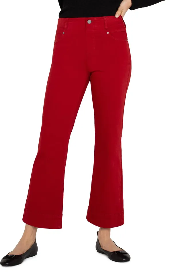 Womens Liverpool Los Angeles Jeans THE GIA GLIDER CROP FLARE 8211 ECO Carnelian