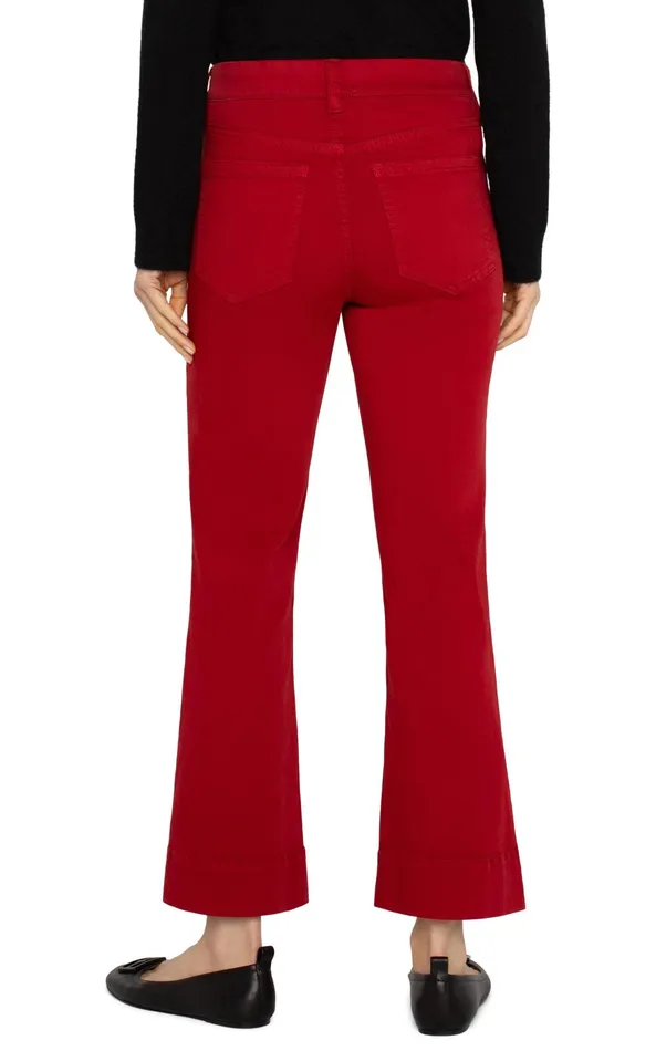 Womens Liverpool Los Angeles Jeans THE GIA GLIDER CROP FLARE 8211 ECO Carnelian