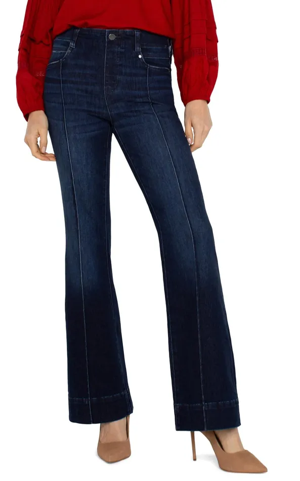 Womens Liverpool Los Angeles Jeans THE GIA GLIDER FLARE WITH PINTUCKS Upland