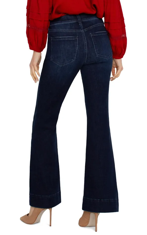 Womens Liverpool Los Angeles Jeans THE GIA GLIDER FLARE WITH PINTUCKS Upland