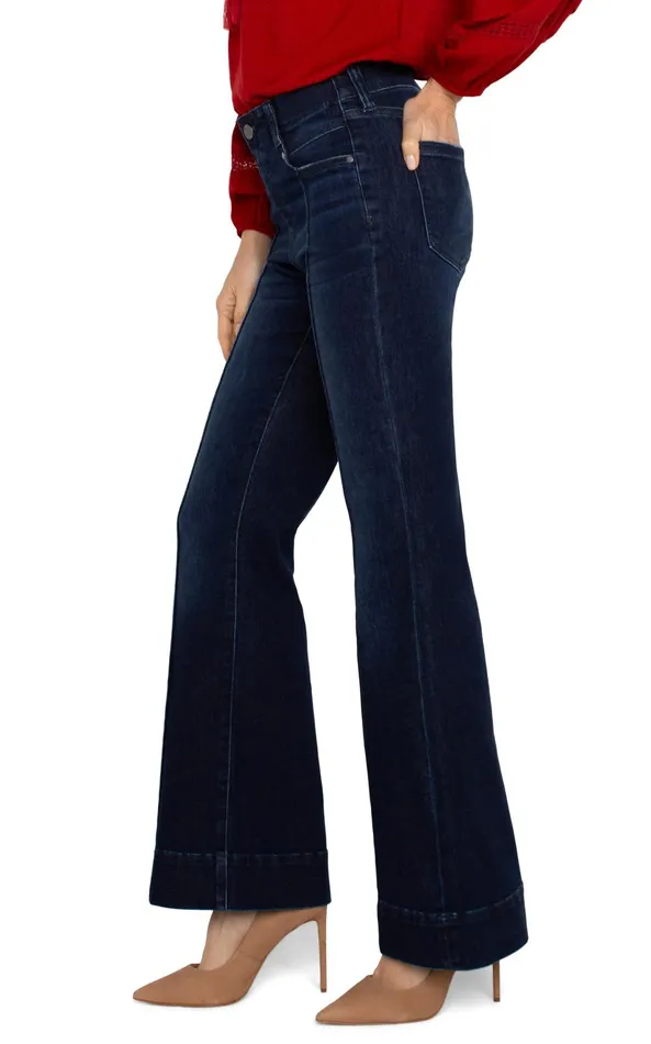 Womens Liverpool Los Angeles Jeans THE GIA GLIDER FLARE WITH PINTUCKS Upland