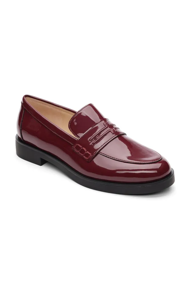 Womens Liverpool Los Angeles Loafers BALDWIN LEATHER SLIP ON LOAFER Ruby