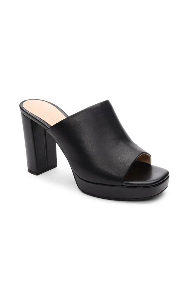 Womens Liverpool Los Angeles Mules CARSON HIGH BLOCK HEEL MULE Black