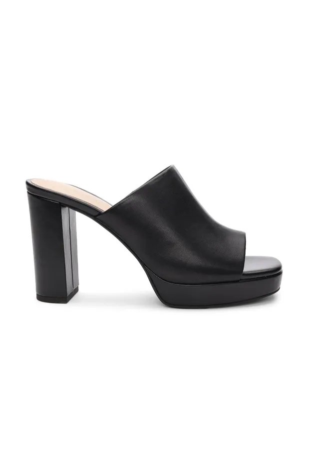 Womens Liverpool Los Angeles Mules CARSON HIGH BLOCK HEEL MULE Black