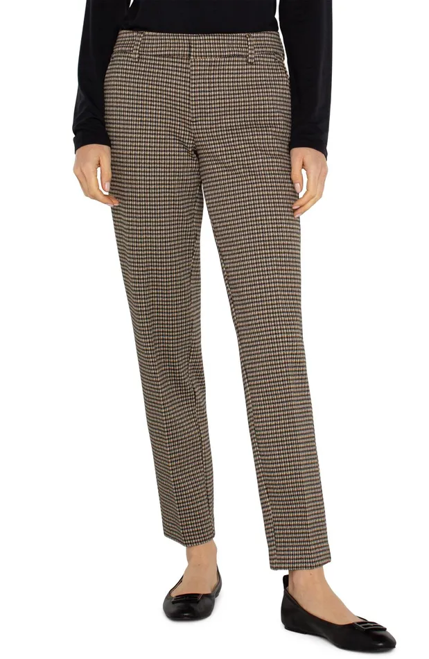 Womens Liverpool Los Angeles Pants KELSEY KNIT TROUSER Black Tan Check