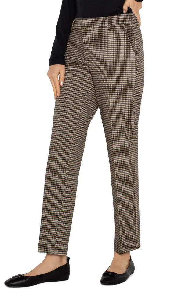 Womens Liverpool Los Angeles Pants KELSEY KNIT TROUSER Black Tan Check