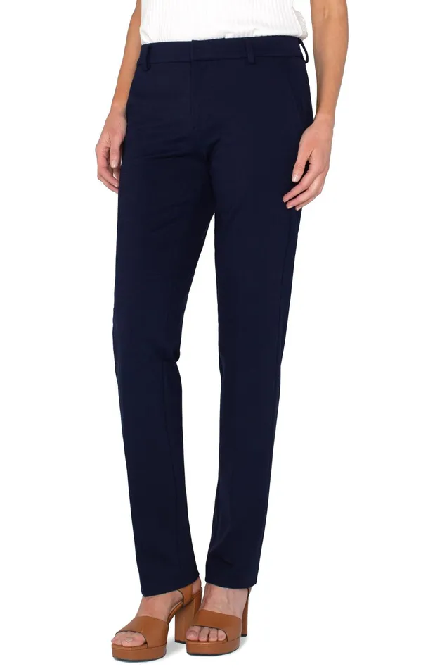 Womens Liverpool Los Angeles Pants KELSEY KNIT TROUSER SUPER STRETCH 8211 TALL Cadet Blue