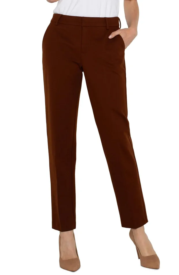 Womens Liverpool Los Angeles Pants KELSEY KNIT TROUSER SUPER STRETCH Rich Mahogany Womens Liverpool Los Angeles Pants KELSEY KNIT TROUSER SUPER STRETCH Rich Mahogany