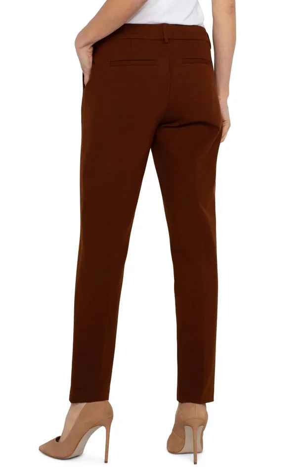 Womens Liverpool Los Angeles Pants KELSEY KNIT TROUSER SUPER STRETCH Rich Mahogany