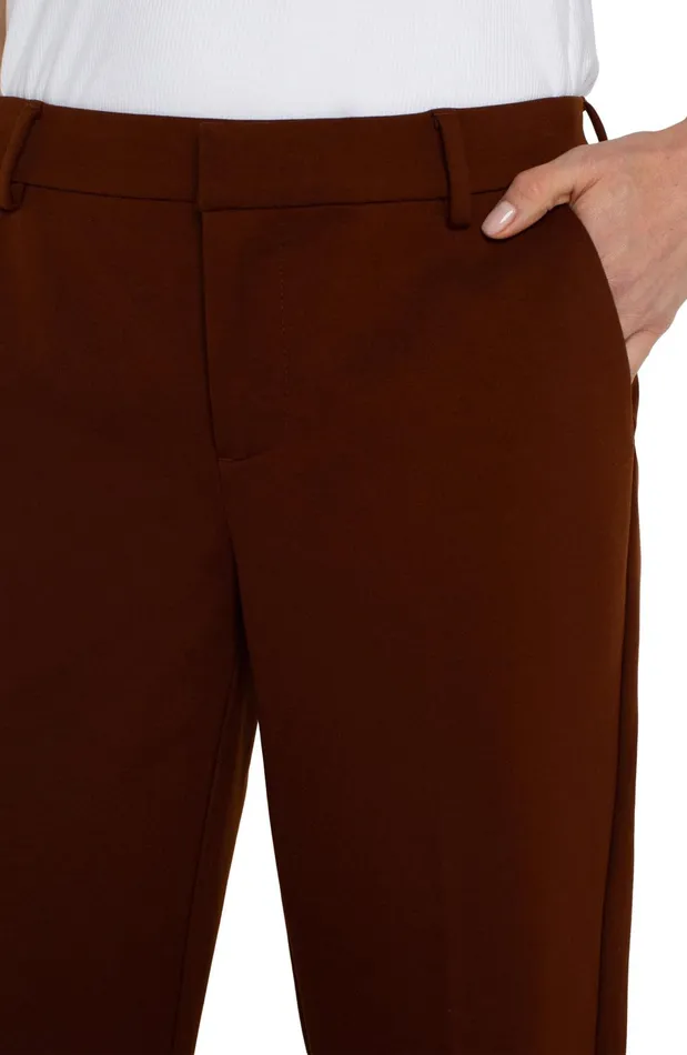 Womens Liverpool Los Angeles Pants KELSEY KNIT TROUSER SUPER STRETCH Rich Mahogany