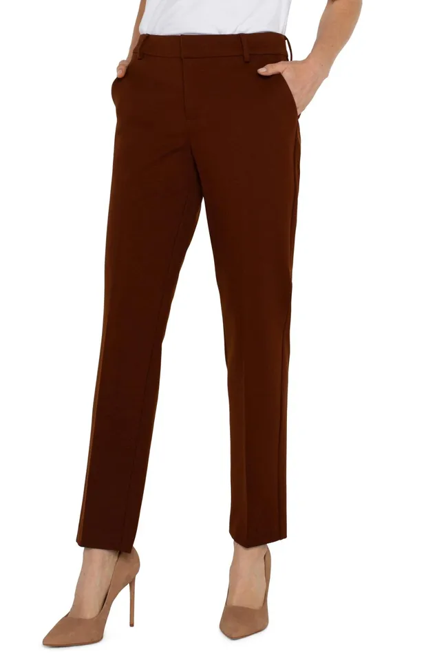 Womens Liverpool Los Angeles Pants KELSEY KNIT TROUSER SUPER STRETCH Rich Mahogany