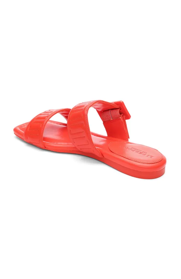 Womens Liverpool Los Angeles Sandals DOWNTOWN LOGO STITCH SANDAL Coral