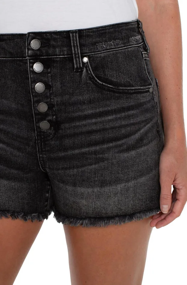 Womens Liverpool Los Angeles Shorts CHRISTINE ECO HIRISE ALINE FRAY SHORT Rawlins