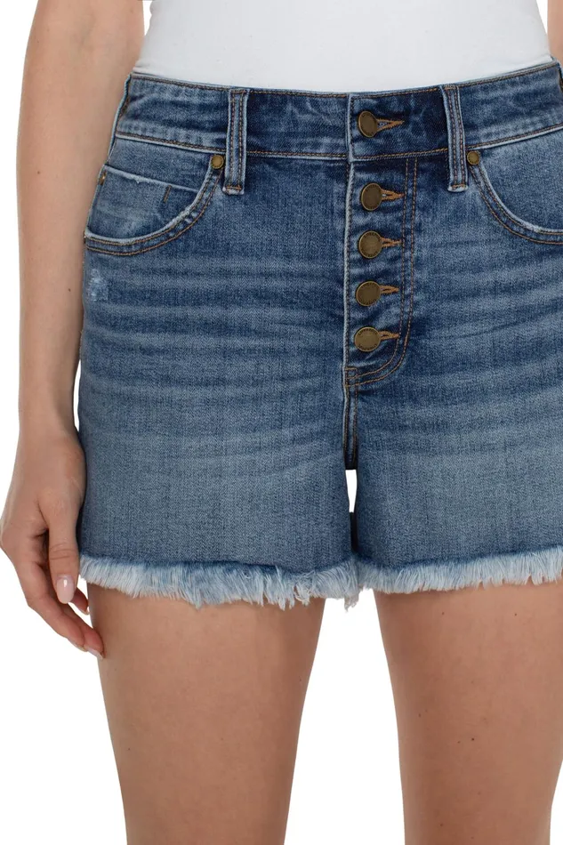 Womens Liverpool Los Angeles Shorts CHRISTINE HIRISE ECO ALINE FRAY SHORT Claymont