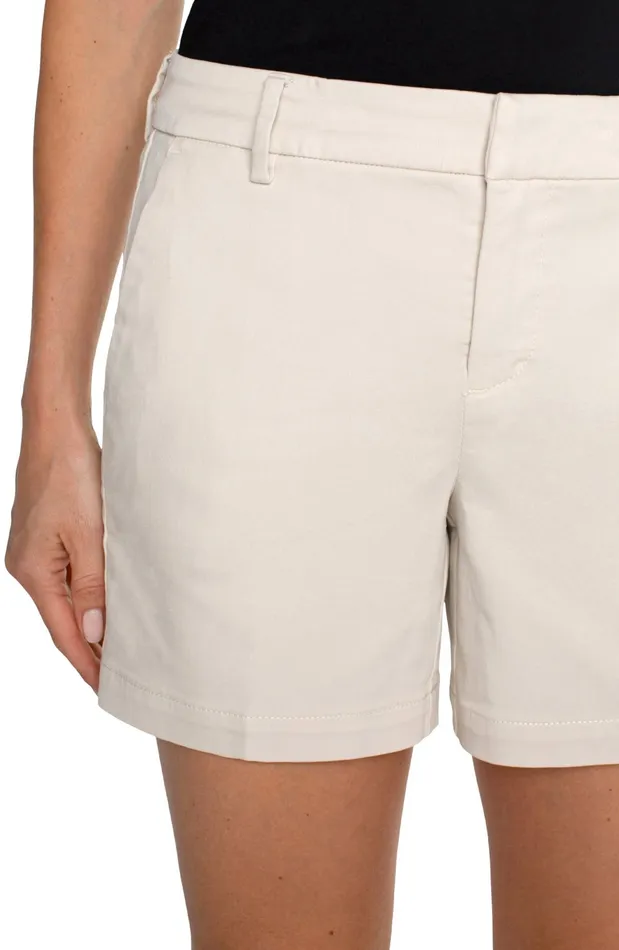 Womens Liverpool Los Angeles Shorts KELSEY TROUSER SHORT Roman Stone