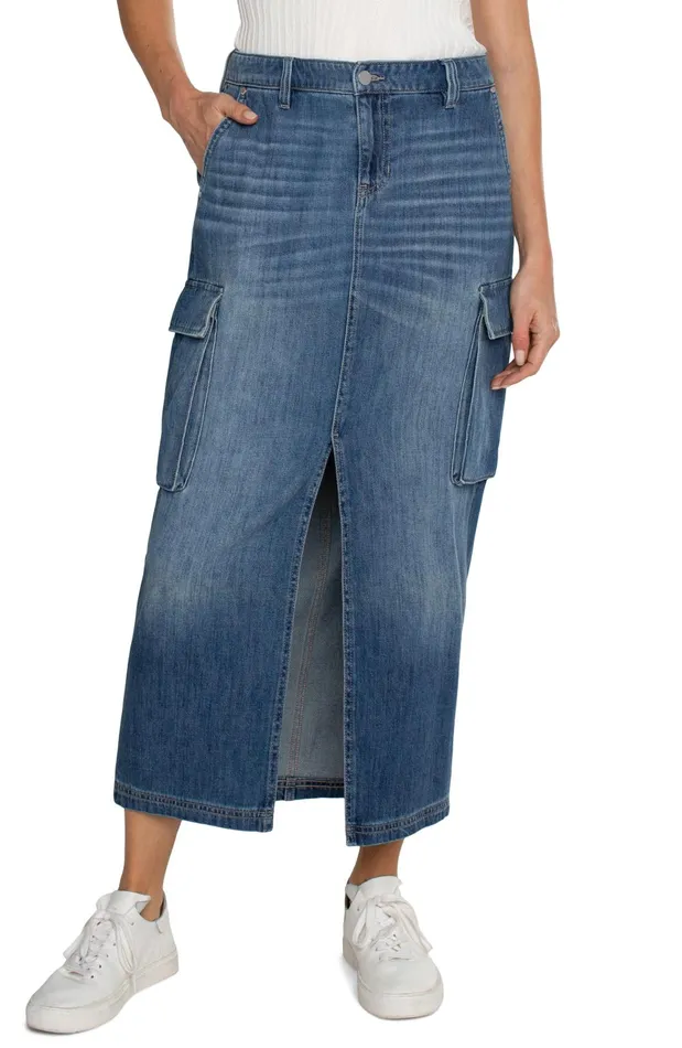 Womens Liverpool Los Angeles Skirts MAXI ECO CARGO SKIRT Willow Glen