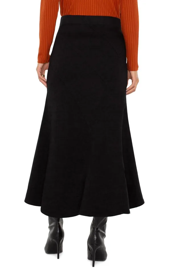 Womens Liverpool Los Angeles Skirts PULL ON MERMAID MAXI SKIRT Black Rinse