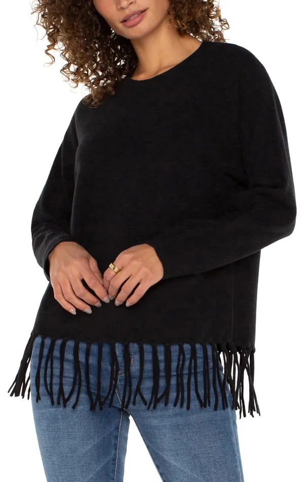 Womens Liverpool Los Angeles Sweaters LONG SLEEVE SEAMLESS SWEATER Black