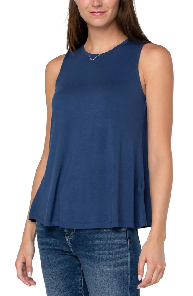 Womens Liverpool Los Angeles Tees SLEEVELESS SCOOP NECK TANK Night Sky Blue