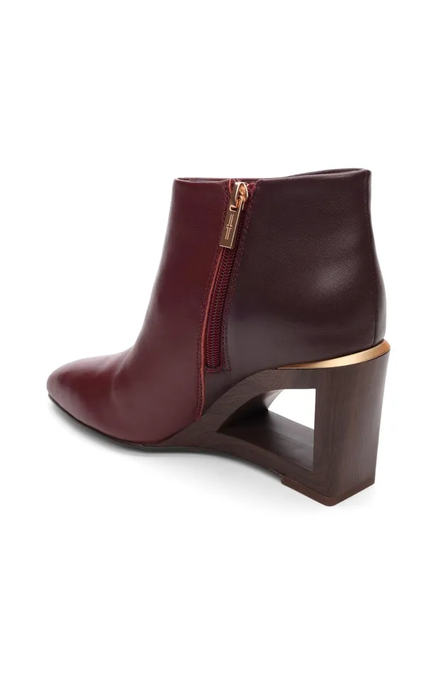 Womens Liverpool Los Angeles Wedges and Espadrilles LAX BOOTIE WITH CHOP OUT WEDGE Bordeaux